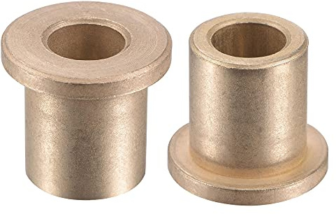 sourcing map Flange Sleeve Bearings 10mm Bore 16mm OD 20mm Length 22mm Flange Dia 3mm Flange Thickness Sintered Bronze Self-Lubricating Bushing 2pcs