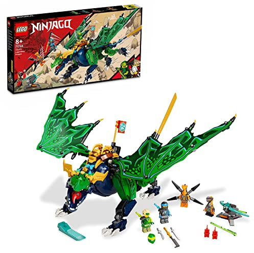 LEGO 71766 NINJAGO Lloyds legendärer Drache, Spielzeug für Jungen und Mädchen ab 8 Jahren mit Drachen- und Schlangen-Figuren