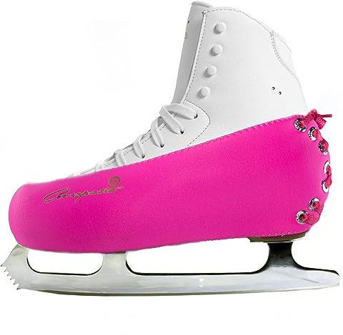 Coverpatin Stiefelüberzüge für Skates Neopren Skate Covers Protect and be Performance Ready für Eiskunstlauf, Eislaufen, Rollschuhe (Fuchsia, Small)