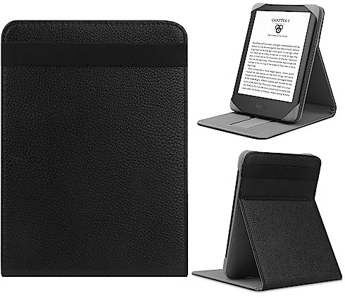 ZOENHWA Universal Hülle für 6-Zoll Der Neue Kindle 2022 & 2019/Kobo Clara HD/Kobo Clara 2E/Kobo Nia/Pocketbook Basic 4/Touch Lux 5 Ständer Hülle für 6'' Pocketbook/Tolino/Sony E-Book Reader, schwarz