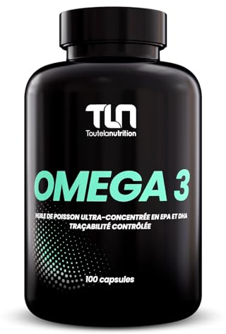 Oméga 3 | 2000mg Huile de Poissons Sauvages Ultra Pure | Haute Concentration EPA et DHA avec Totox Faible | Pêche Durable | 100 Softgels enrichies en Vitamine E | Made in France | TLN