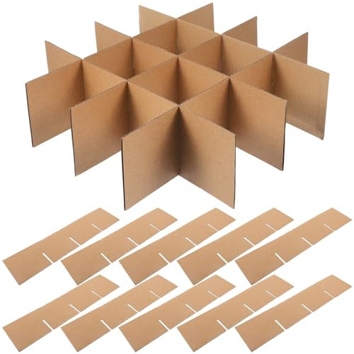 Gatuida 6Pcs Glass Divider Kits for Moving Packing Supplies Cardboard Dividers Dish Packing Moving Boxes Kitchen Moving Box Glass Glassware Dividers