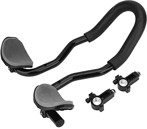 Handle Bar Extensions, Aluminum Alloy Clip on Aero Bars with Sponge Cushion Road Cycle Handlebar Shims Durable Aero Bars for Road Bike for 22.2 to 25.4 Mm Bar Tube