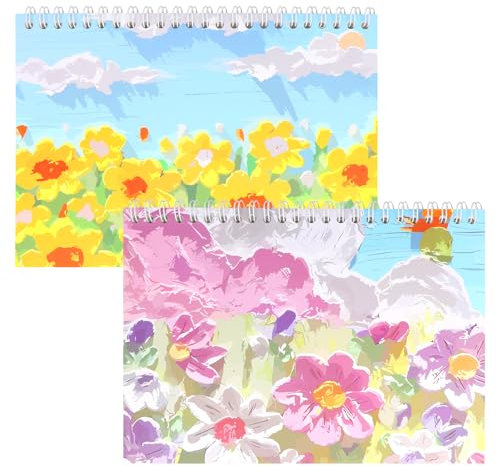 TNSLAND 2Pcs Álbum de Colección de Pegatinas, A5 Libro de Pegatinas Reutilizable, Papel Separador para Coleccionar Pegatinas, 32 Páginas