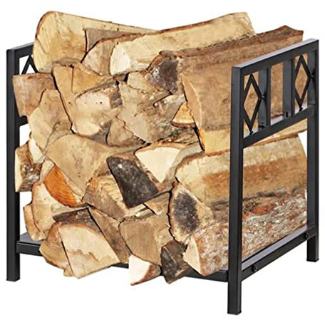 Petit support de rangement moderne en métal pour poêle à bois/cheminée, poêle d'intérieur/extérieur, accessoire de foyer