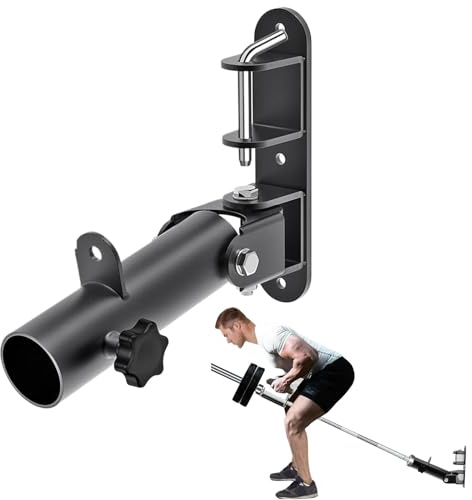Barbell Attachments | Wall Mounted Barbell Rack | Squat Rack Base | T-Bar Row Attachment, Home Gym Fitness Equipment, Wall Barbell Gym Equipment, Squat Attachment for Home Gym