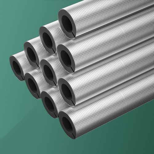 Tube isolé en mousse pour unité de climatisation, isolation phonique, isolation thermique, protection contre le gel, isolation de tuyau intérieur et extérieur (114 mm x 10 mm)