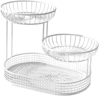 Baoblaze de 3 niveles, frutero, soporte para frutas, cesta, frutero para mesa de almacenamiento de frutas, comedor, granja, Blanco