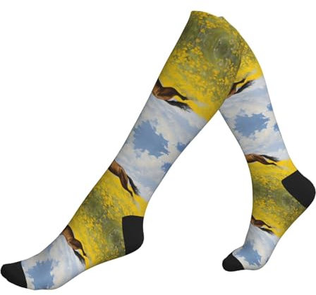 Jaywis Pferde Running Art Entscheiden Sie sich für unsere speziellen Kompressionsstrümpfe für Damen und Herren, die eine Kompressionsstufe von 15–20 mmHg bieten, um ultimativen Komfort zu genießen, 2,