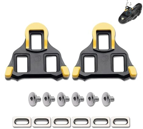 AzureRay Für SPD Cleats für SPD Cleat System – klick-Pedale mit hoher Lebensdauer & Rutschfestigkeit – Fahrrad Pedale für Rennrad & Indoor Cycling – 2 Stück – Gelb