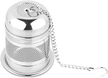 Teeei Tee ei Teesieb für Losen Tee Tasse Mit Untersetzer Und Kette Feinmaschiger 304 Edelstahl Teesieb für die Meisten Tasseteekanne Teefilterhalt Teehalter Gewürzei für Wiederverwendbare Teekugel