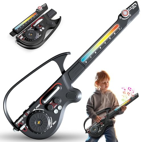 Kids Music Electric Guitar Multi-Functional with Light, DJ Turntable for an Immersive Playing Experience. Toy Guitar for Toddler Ages 3-5 4-6 5-7,a Kids Musical Instrument Gift for Boys and Girls