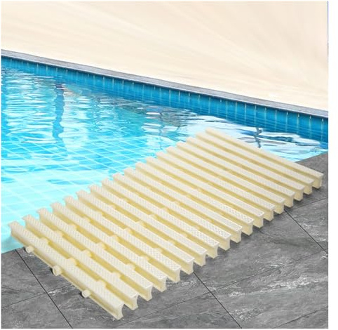 WEKONUMEX Cubierta de Rejilla de desbordamiento de Drenaje de Piscina de plástico, 15-30x100cm, for Cubierta de Piscina(15x100cm/5 Pcs)