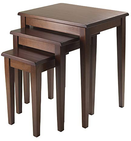 Winsome Regalia Nesting Accent Tables, for Living Room, Walnut, Set of 3