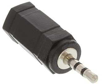 InLine 99308 Audio Adapter, 2,5mm Klinke Stecker zu 3,5mm Buchse, Stereo, 1 Stück