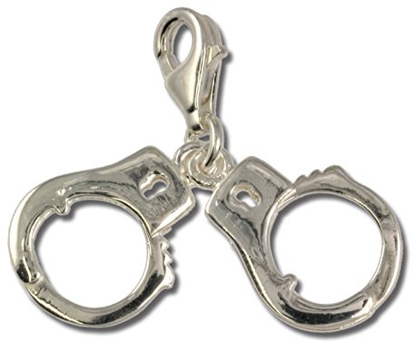 SilberDream Charm 925 Echt Silber Armband Anhänger Handschellen FC3037 Silber Charmsschmuckanhänger