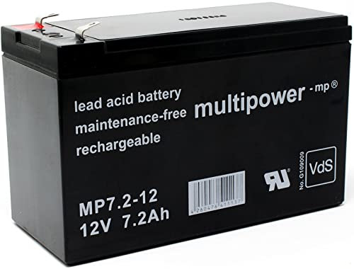 Batteria al piombo akku-net (multipower) MP7,2-12 Vds, 12V, Lead-Acid