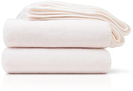 Amago - Couverture Extra Douce, Sensation Cachemire, 180 x 220 cm - Blanc Laine