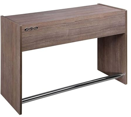 Zomo Deck Stand Ibiza 150 - DJ Tisch 153 x 50,6 x 96 cm - Walnuss - MDF Holz - 46,1 kg - für 2 Decks und einen Mixer bis 19 Zoll