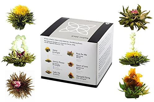 Feelino Coffret The, Coffret de 6 x Sachet de Thé Noir Aromatique, Coffret de Thé pour Femme, Homme, Noel, 6 Thés de Spécialité, Coffret The a Offrir, Boite Assortiment The pour Cadeau Noel, Fetes