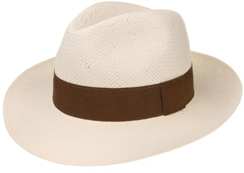 Lipodo Palermo Strohhut Bogarthut Fedora Ripsband einfarbig Made in Italy Unisex Frühling Sommer