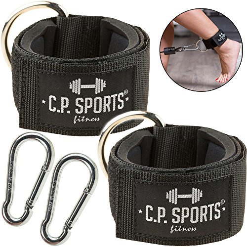 C.P. Sports Hand- und Fußschlaufe Komfort 1 Paar / 2 Stück inkl. Karabinerhaken für Kabel und Seilzugstationen