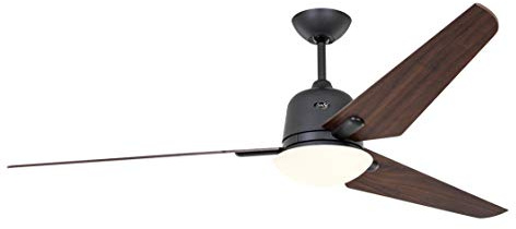CasaFan Ventilateur de plafond avec lumière 516095 Eco AVIATOS 162 Noyer/Gris basalte BG-NB