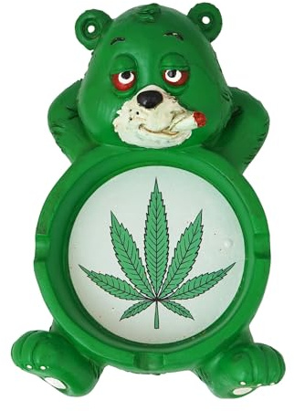 Fantasy Gifts Stoner Bear Polyresin Ashtray - 4x6