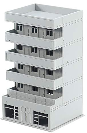 TuToy 1/150 1/100 Escala N Modelo De Edificio De Sala De Vivienda Pública Residencial Ensamblado - # 1