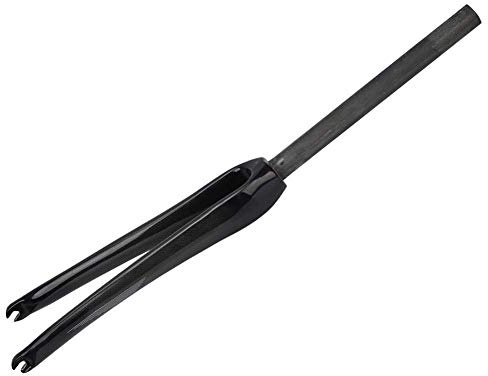 Vélo Fourche Avant en Fiber De Carbone C Frein Tube Droit Dur Ultraléger 700C Vélo De Route Pignon Fixe pour V-Frein(Un Signe Rouge)