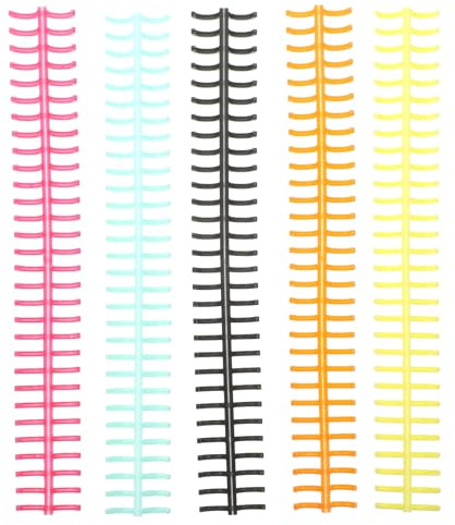 STOBOK 11 Piezas Espirales Plástico Para Encuadernación Anillas De Bobinas Abrir Y Cerrar Ideal Para Hojas Sueltas Y Cuadernos Flexibles Tamaño 11.02X1.57X0.39 Pulgadas
