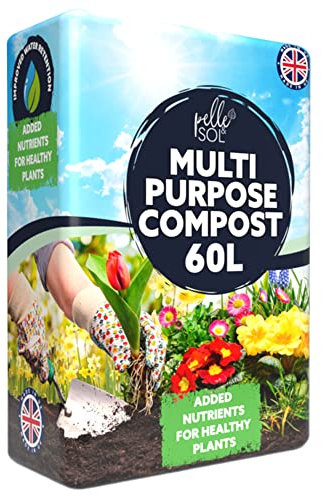 Pelle & Sol 60L Multi Purpose Compost - Compost for Outdoor Plants & Soil for Plants Indoors - Potting Soil for Pots Plants Outdoor - All Purpose Nutrient Rich Fertiliser, Houseplant Potting Mix