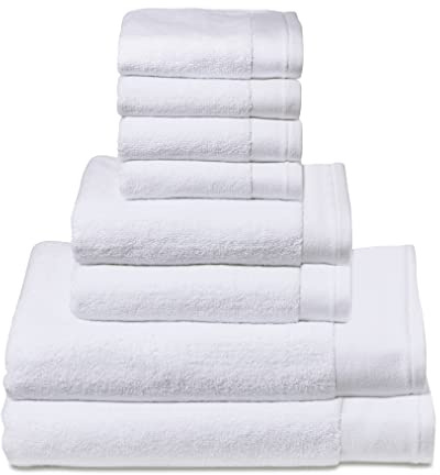Cottera® Handtücher 8er Set in Weiß | Premium Hotel & Spa Qualität | 2 Duschtücher 70x140, 2 Handtücher 40x70, 4 Gesichtstücher 30x30 | 100% feinste Baumwolle 600 g/m² | Made in Portugal, nachhaltig