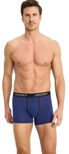 Jockey Chafe Proof Pouch Trunks - Boxershorts Herren im 2er Pack, Unterhosen mit ergonomisch geformter Tasche, atmungsaktive Männer Unterwäsche ohne Eingriff - Doppelpack, in