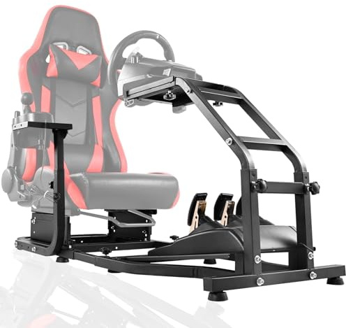 Dardoo Racing Simulator Cockpit Adjustable Fit for Logitech G27 G29 G920 G923, for Thrustmaster T300, for Fanatec Driving Steering Wheel Stand Gaming Frame, Not Included Wheel, Pedal and Seat
