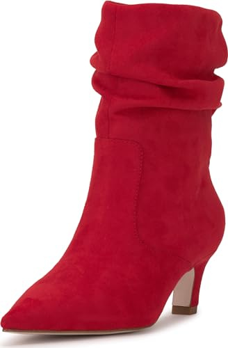 Jessica Simpson Vyluna Kitten Heel Slouch Bootie, Red Muse, 5.5
