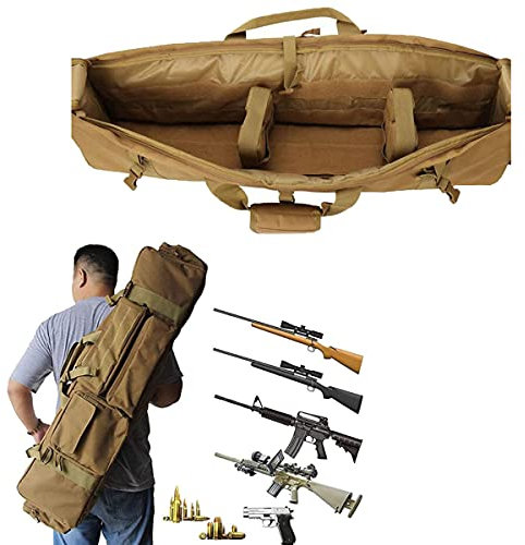 Gewehrrucksack Weiche Gewehrkoffer Gewehrkoffer Doppelt langer weicher Gewehrkoffer, taktische Karabinergewehrtasche für den Außenbereich, Pistolentasche und Multifunktions-Waffenkoffer, abschließbar