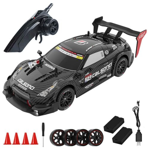 Dodoore 1:14 Scale RC Drift Car, 40KM/H Infinitely Variable Speed Racing Car with LED Lights and Drifting Racing Tires, 30mins Fun Time, 2.4GHz 4WD Fast RC Cars Toy Gifts for Teens Adults