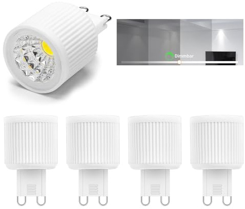 G9 dimbar LED-lampa 3 W kall vit 6 000K ersätter 30 W halogenlampa, led g9 38° strålningsvinkellampa AC 230 V för takspotlight, spotlight, takspotlight (5 st)