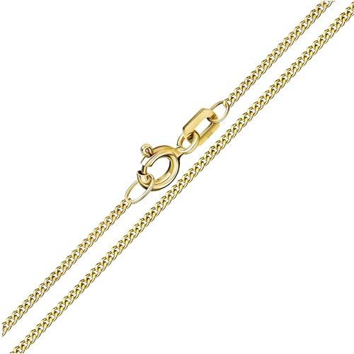 Generisch Echtgold 14 kt 585 Gold Goldkette Panzerkette Halskette Kette Collier Schmuck verschiedene Breiten und Längen
