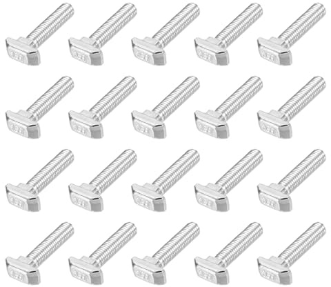 PATIKIL M8x30 Hammerkopfschraube T-Schraube, 20 Stück T-Nut Einsteckschraube Hammerkopfschrauben für 4545er Serie Europäisches Standard-Aluminiumprofil