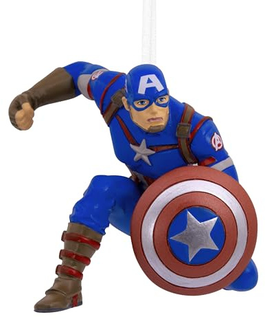Hallmark Captain America-prydnad, MARVEL Avengers träddekoration, Disney hängande prydnad, hängande julprydnad, gåvor till jul