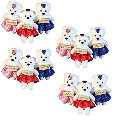 ifundom 12stücke Blumenstrauß Zubehör Mit Plüschbär Für Muttertag Bunte Wreath-Wraps Für Tisch Und Raumdekoration Kreative Für Kinderpartys Und Feiern