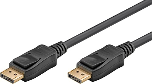 goobay Cable DisplayPort™ 2.1, 54 Gbit/s, 10K/60Hz, 8K/120Hz, 4K/144Hz, Full HD (1080p)/240Hz, soporte HDR, compatible con FreeSync/G-Sync, 2m negro