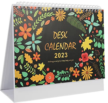 SHINEOFI Kleiner Kalender für Büro und Homeoffice Planerkalender mit Spiralbindung als Kalenderdekoration oder Tischkalender für Wohnzimmer und Arbeitszimmer