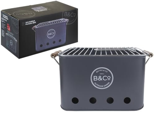 Rectangular Portable BBQ Grey