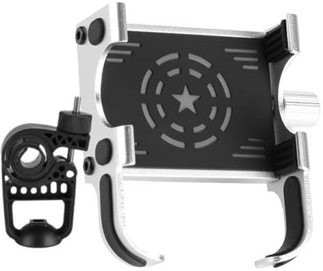 Sghtil Soporte para teléfono para moto, manillar de montaje para teléfono | Montaje antirrobo para teléfono de bicicleta | Bloqueo seguro de alta velocidad, cuna ajustable para smartphone y rotación