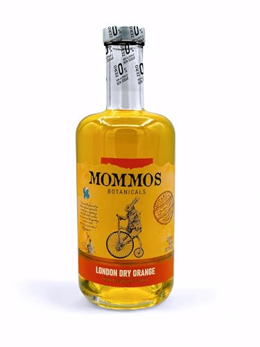 Mommos London Dry Naranja 0.0% - Alternativa GINEBRA NARANJA - Sin alcohol - Bajo en Calorías - Sin Azúcar - Premium -700ml | Para los amantes de las espirituosas 0% alcohol