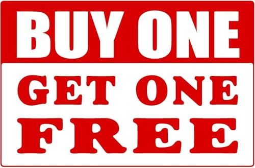Buy One Get One Full Color Business Retail Counter Informational Sign |Plastic |Single-sided |12w x 8h