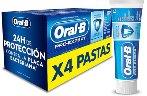 Oral-B Pro-Expert Protección Profesional Pasta De Dientes, Pack Ahorro 4x125 ml, Dentífrico Que Protege Contra La Placa, Sabor A Menta Fresca
